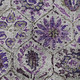 5' X 8' Purple Gray And Silver Floral Washable Area Rug With UV Protection