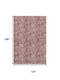 10' X 14' Blush And Pink Floral Washable Area Rug With UV Protection
