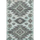 3' X 5' Mint Green Charcoal And Gray Tribal Washable Area Rug With UV Protection