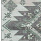 8' X 10' Mint Green Charcoal And Gray Tribal Washable Area Rug With UV Protection