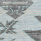 9' X 12' Teal Charcoal And Gray Tribal Washable Area Rug With UV Protection
