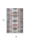 8' X 10' Denim Blue Blush And Ivory Tribal Washable Area Rug With UV Protection