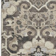 5' X 8' Chocolate Ivory And Gray Floral Medallion Washable Area Rug With UV Protection