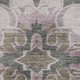 8' Pink Ivory And Gray Floral Medallion Washable Round Rug With UV Protection