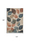 10' X 14' Beige Copper And Denim Blue Floral Washable Area Rug With UV Protection
