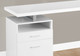 60" White and Silver Computer Desk With Two Drawers