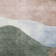 8' X 10' Salmon Emerald And Ivory Abstract Washable Area Rug With UV Protection