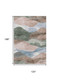 10' X 14' Salmon Emerald And Ivory Abstract Washable Area Rug With UV Protection