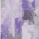 3' X 5' Lavender Gray And Ivory Abstract Washable Area Rug With UV Protection