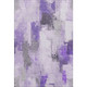 8' X 10' Lavender Gray And Ivory Abstract Washable Area Rug With UV Protection