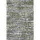 8' X 10' Olive Green Ivory And Gray Geometric Washable Area Rug With UV Protection