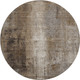 8' Brown Gray And Ivory Abstract Washable Round Rug With UV Protection