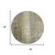 8' Gold Charcoal And Silver Abstract Washable Round Rug With UV Protection