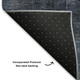 3' X 5' Navy Blue Charcoal And Ivory Abstract Washable Area Rug With UV Protection