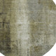8' Olive Green Charcoal And Ivory Abstract Washable Round Rug With UV Protection