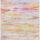 9' X 12' Coral Yellow And Ivory Abstract Washable Area Rug With UV Protection