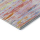 10' X 14' Coral Yellow And Ivory Abstract Washable Area Rug With UV Protection