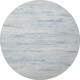 8' Sky Blue And Ivory Abstract Washable Round Rug With UV Protection