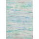 3' X 5' Teal And Ivory Abstract Washable Area Rug With UV Protection
