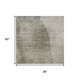 3' X 5' Beige Taupe And Lavender Abstract Washable Area Rug With UV Protection