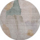 8' Copper Lavender And Beige Abstract Washable Round Rug With UV Protection
