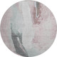 8' Blush Gray And Ivory Abstract Washable Round Rug With UV Protection