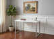 47" White and Silver Computer Desk