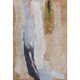 9' X 12' Beige Lavender And Ivory Abstract Washable Area Rug With UV Protection