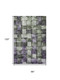 8' X 10' Sage And Lavender Striped Washable Area Rug With UV Protection