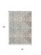 3' X 5' Beige And Gray Geometric Washable Area Rug With UV Protection