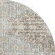 8' Beige And Gray Geometric Washable Round Rug With UV Protection