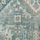 9' X 12' Pale Aqua And Ivory Oriental Washable Area Rug With UV Protection