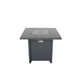 50000 BTU 30" Black Steel Propane Square Fire Pit With Cover