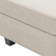 26" Beige and Black Chenille Storage Ottoman