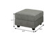 26" Light Gray and Black Polyester Blend Storage Ottoman