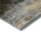 9' X 12' Chocolate And Gold Abstract Washable Area Rug With UV Protection
