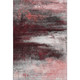 5' X 8' Merlot And Ivory Abstract Washable Area Rug With UV Protection