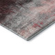 8' Merlot And Ivory Abstract Washable Round Rug With UV Protection