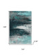 9' X 12' Teal And Gray Abstract Washable Area Rug With UV Protection