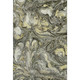 9' X 12' Pewter And Gold Abstract Washable Area Rug With UV Protection