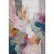 10' X 14' Blush And Ivory Abstract Washable Area Rug With UV Protection
