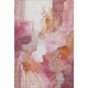 9' X 12' Pink And Ivory Abstract Washable Area Rug With UV Protection
