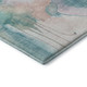 5' X 8' Turquoise And Ivory Abstract Washable Area Rug With UV Protection