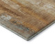5' X 8' Copper And Ivory Abstract Washable Area Rug With UV Protection