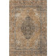 8' X 10' Copper And Brown Medallion Washable Area Rug With UV Protection