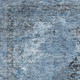 3' X 5' Denim Blue And Gray Medallion Washable Area Rug With UV Protection