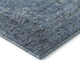 8' X 10' Denim Blue And Gray Medallion Washable Area Rug With UV Protection