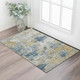 3' X 5' Khaki And Beige Medallion Washable Area Rug With UV Protection