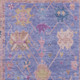 3' X 5' Purple And Blue Oriental Washable Area Rug With UV Protection