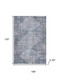 10' X 14' Blue And Purple Geometric Washable Area Rug With UV Protection